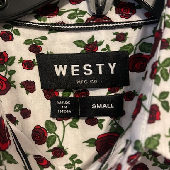 West | Men’s Rose Button Down - Picture 3 of 4